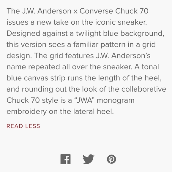 Converse X JW Anderson Chuck 70 Hi-Top Grid Women's 7 Men's 5 - Picture 8 of 9